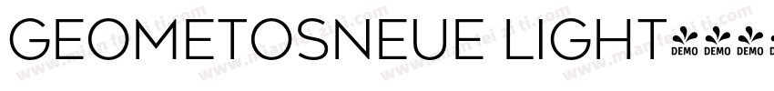GeometosNeue Light字体转换